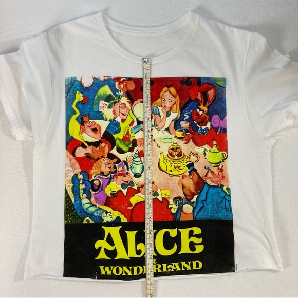 Alice in Wonderland Crop Top, Size Small - Picture 2 of 5